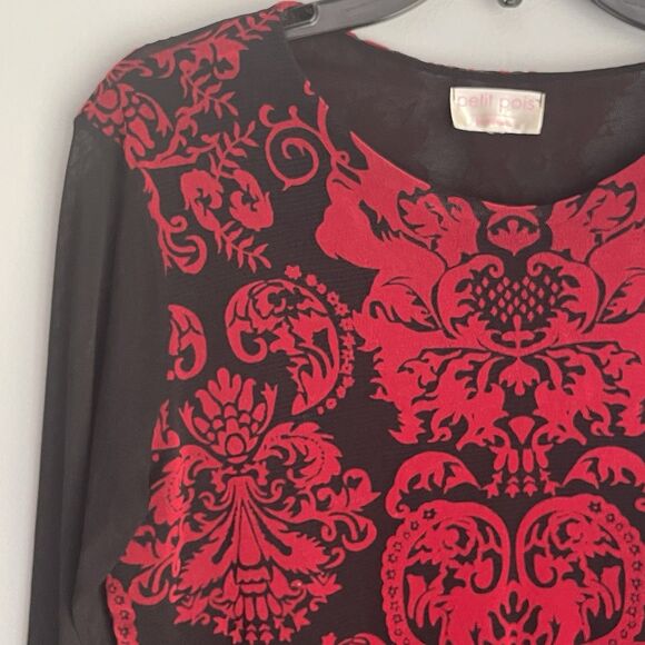 Petit Pois by Viviana G Velvet Feel Sheer Arms Popover Whimsy Goth NO SIZE TAG M - Picture 16 of 16